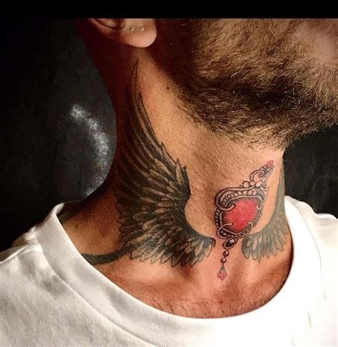 front neck tattoos for men